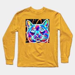 Cosmic Laser Synth Cat Long Sleeve T-Shirt